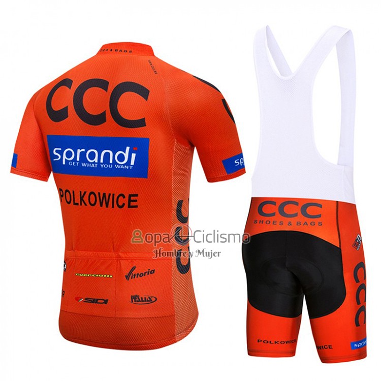 Ccc Ropa Ciclismo Culotte Corto 2018 Mangas Cortas Naranja